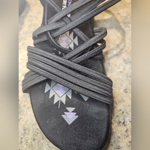 Skechers Women's Black Strappy Sandals - Picture 9 of 10